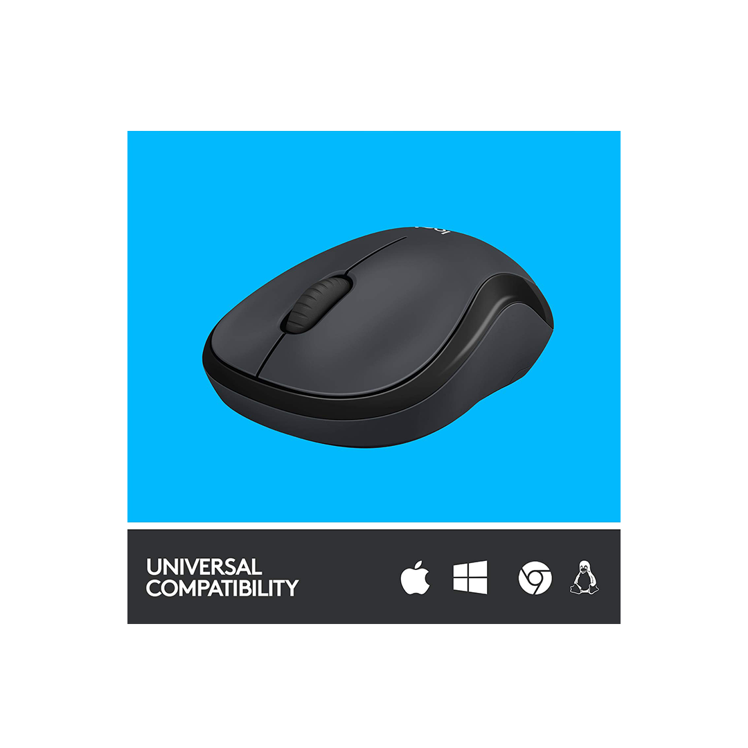 Logitech M221 Wireless Mouse - Charcoal Grey in Qatar Logitech M221 Wireless Mouse - Charcoal Grey in Qatar